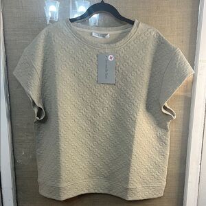 See and Be Seen Textured Beige Women Top